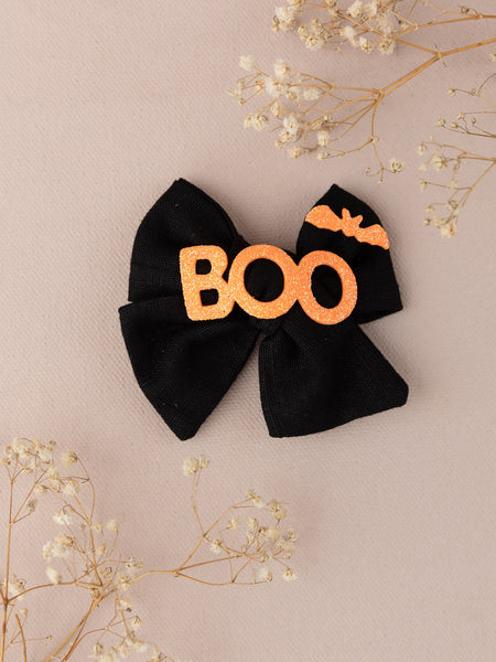Halloween Knotted Bow Alligator Hair Clip- Black