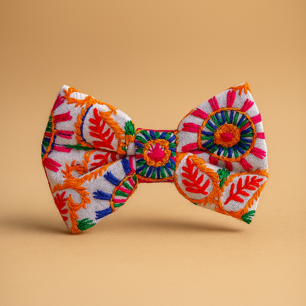 Garba Colorful Bow Alligator Clip- Multicolor