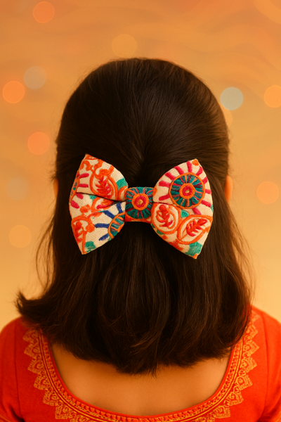 Garba Colorful Bow Alligator Clip- Multicolor