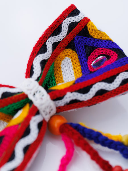 Navratra Pigtail with tassels Alligator Clip- Multicolor