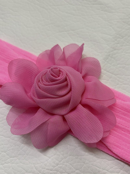 Chic Floral Baby Headband- Pink