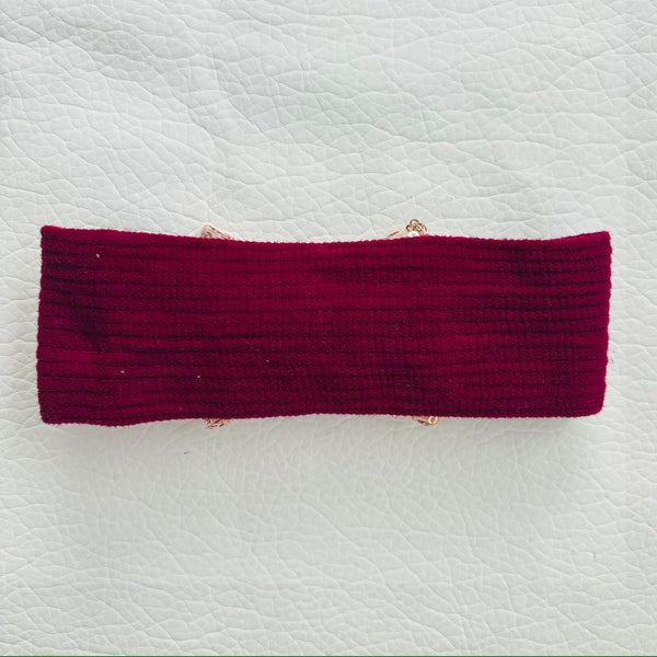 Festive Sequin Baby Headband- Maroon