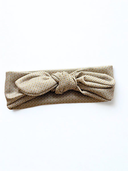 Girl Diamond Knot Headband- Beige
