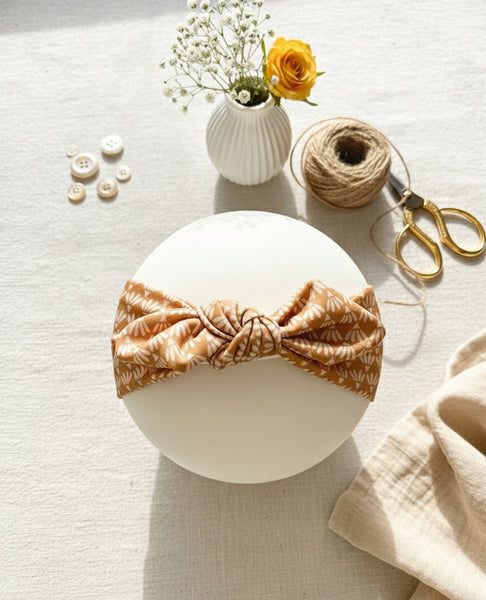 Girl Bloom Knot Headband- Amber