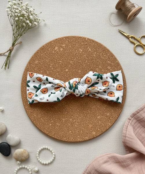 Girl Teddy Knot Headband- White