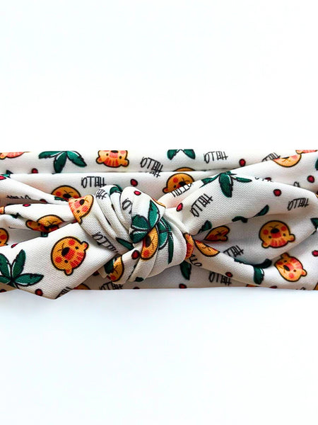 Girl Teddy Knot Headband- White