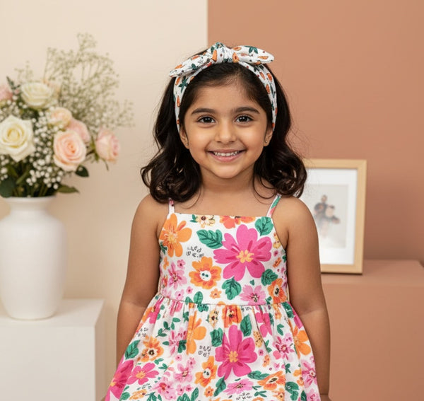 Girl Teddy Knot Headband- White