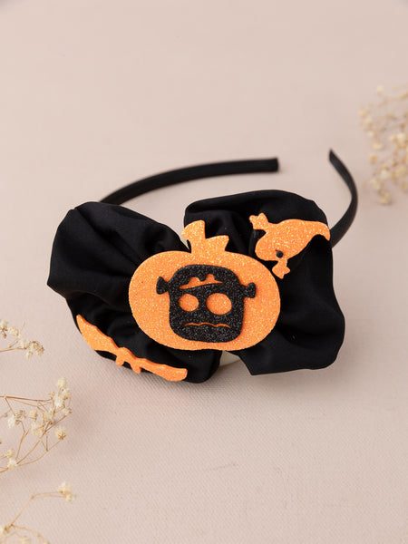 Halloween Big Bow Halloween Headband- Black