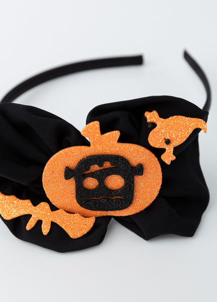 Halloween Big Bow Halloween Headband- Black