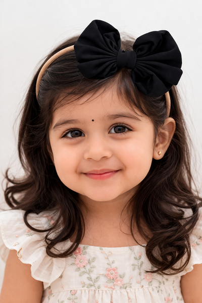 Fluffy Baby Headband- Black