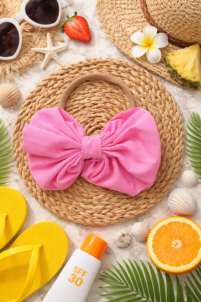 Fluffy Baby Headband- Pink