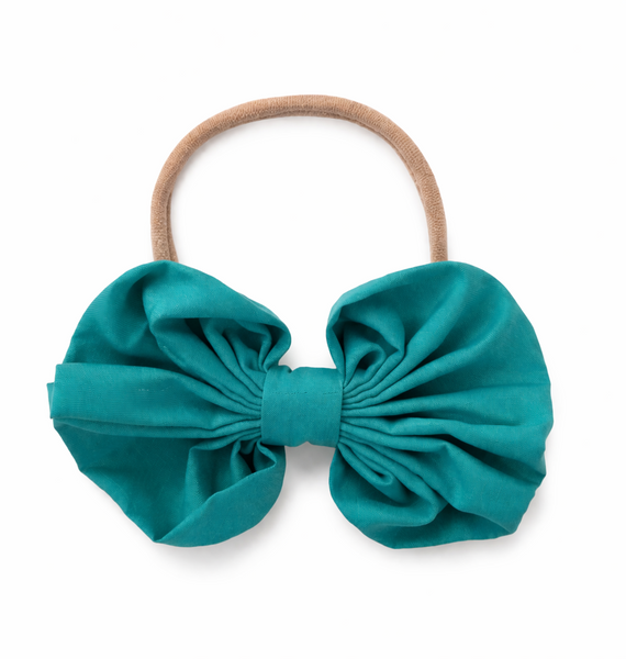 Fluffy Baby Headband- Teal