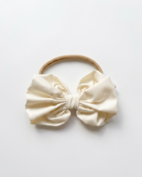 Fluffy Baby Headband- White