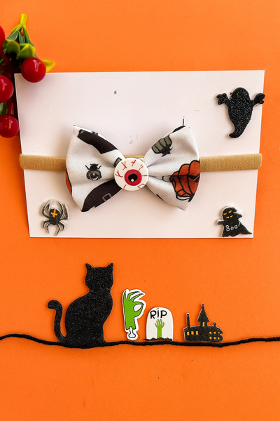 Halloween Eye Headband- White