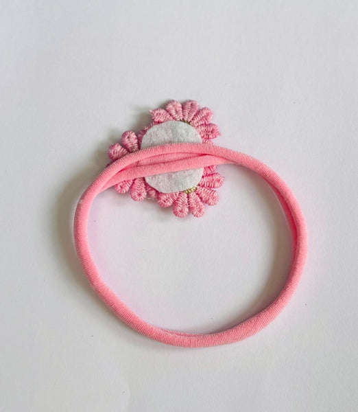 Soft Handmade Floral Headband- Pink