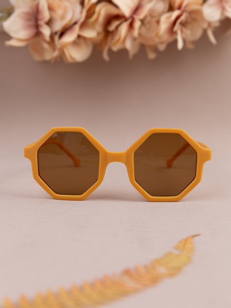 Hexagon Sunglasses for Kids- Yellow
