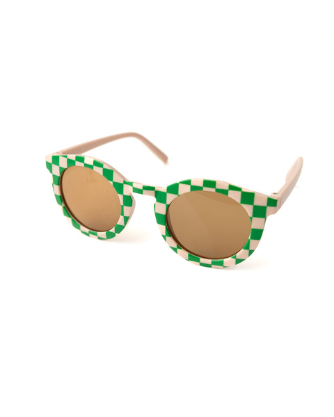 Checkered Sunglasses for Kids - Green