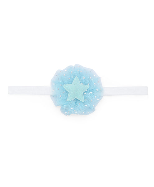 Glitter Star Headband - Light Blue