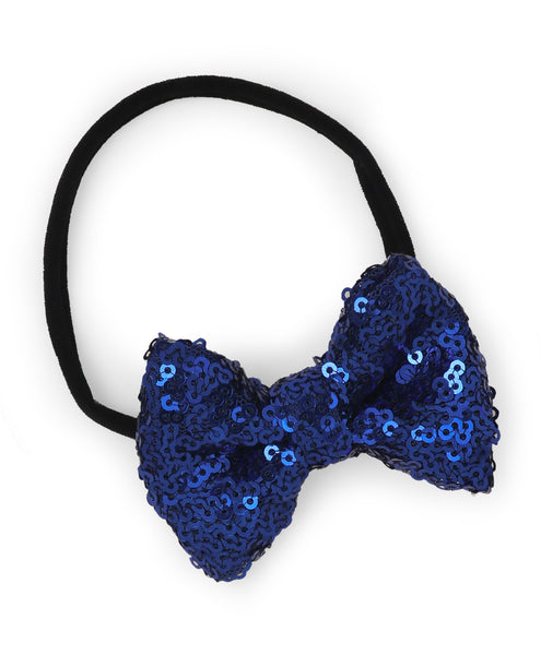 Sequin Party Bow Headband Set - Pink & Blue