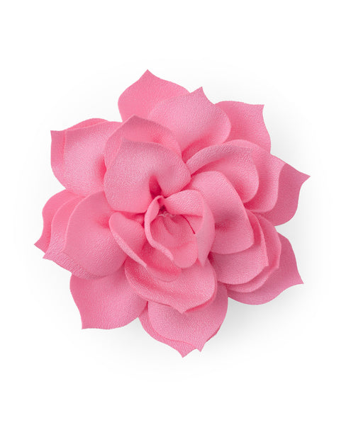 Flower Applique Alligator Clip- Light Pink