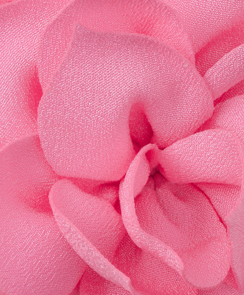 Flower Applique Alligator Clip- Light Pink