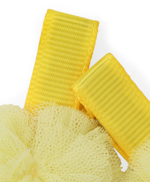 Mini Pom Pom Alligator Clip Set - Yellow