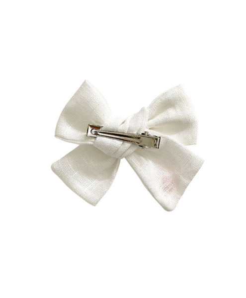 Heart Applique Knot Bow Alligator Clip (Pick Your Color)