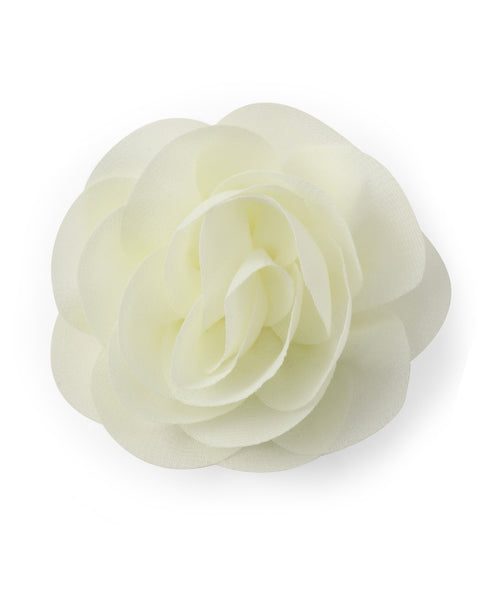 Delicate Rose Alligator Clip - Off-White