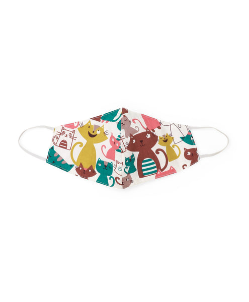 Kids/Adults Face Mask Set - Cats & Stripes