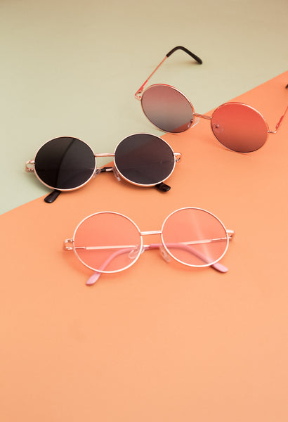 Black Round Sunglasses for Kids