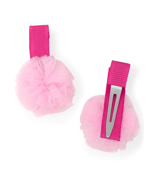 Mini Pom Pom Alligator Clip Set - Light Pink