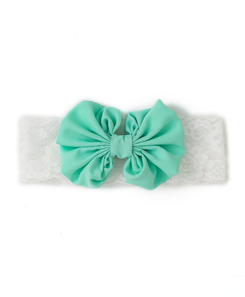 Big Bow Hairband - Sea Green