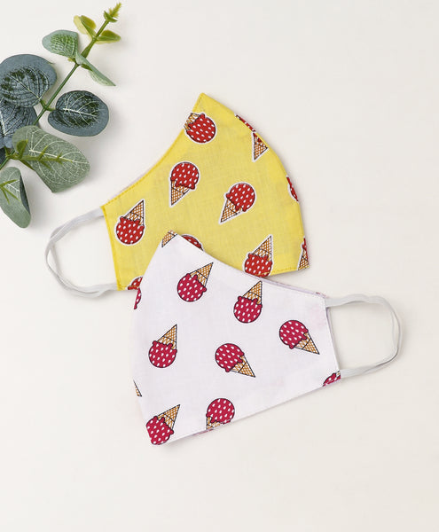 Kids/Adults Face Mask Set- Ice-Cream