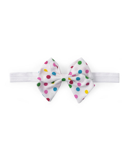 Polka Dots School Bow Headband - Multi-Colour