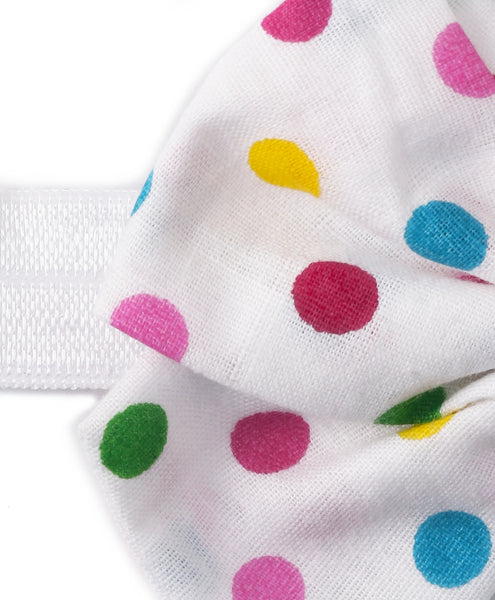 Polka Dots School Bow Headband - Multi-Colour
