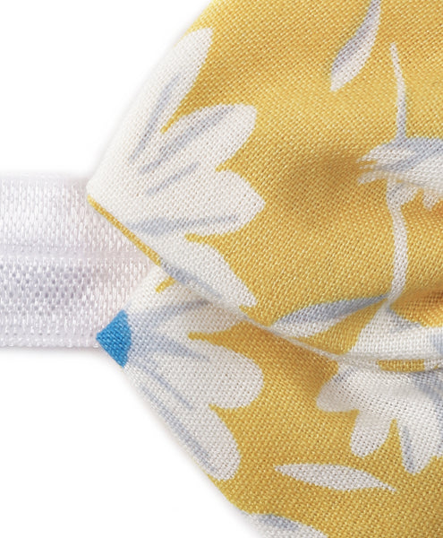 Floral School Bow Headband - Yellow