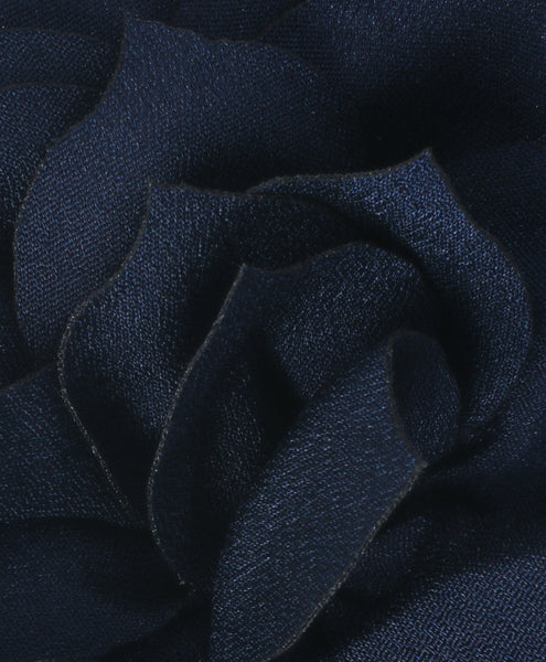 Flower Applique Alligator Clip- Dark Blue