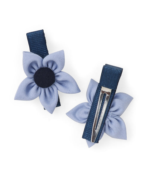 Flower Alligator Clip Set - Blue