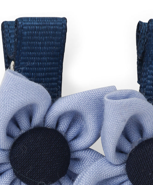Flower Alligator Clip Set - Blue