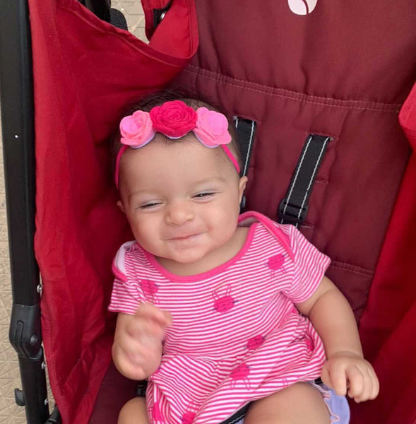 Felt Three Flower Headband - Pink