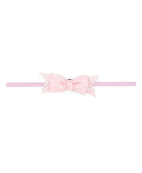 Mini Knot Bow Headband Set - Light Pink, Purple & Beige