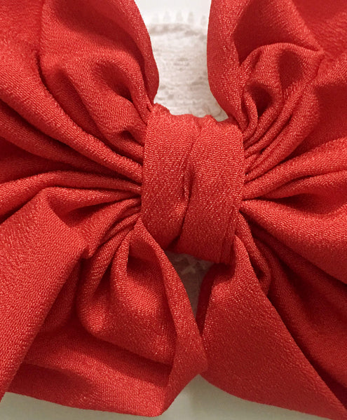 Big Bow Hairband - Red