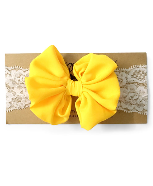 Big Bow Hairband - Yellow