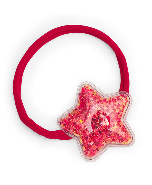 Sequin Star Headband - Red