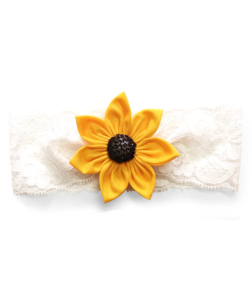 Big Flower Hairband - Yellow