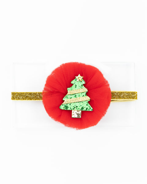 Christmas Tree Headband - Red