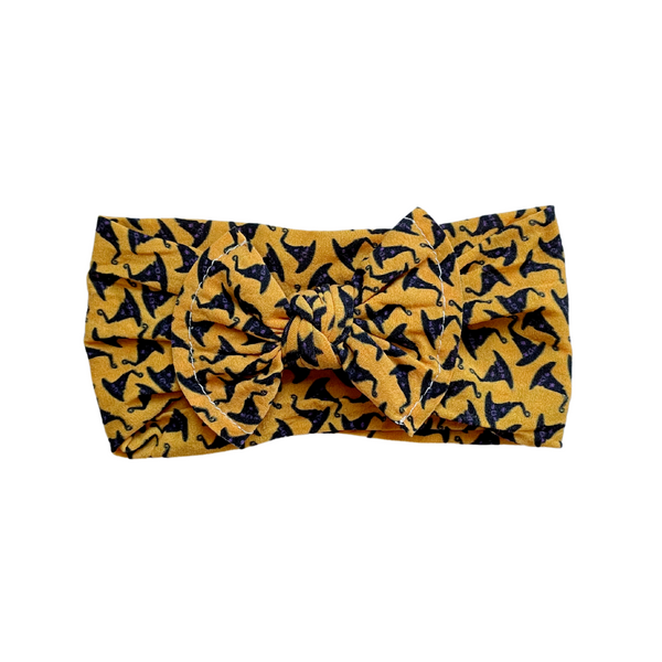 Halloween Witch Hat Headwrap - Orange