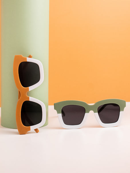 Kids Dual Color Sunglasses - Rust Orange
