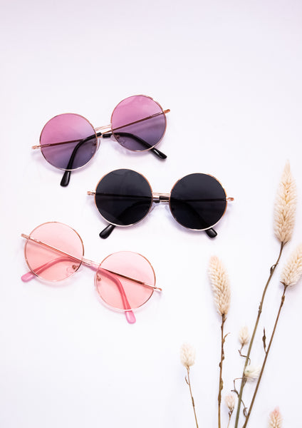 Black Round Sunglasses for Kids