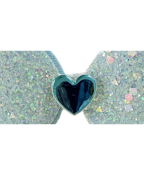 Glitter Bow Baby Headband with Heart (4 Colors Available)